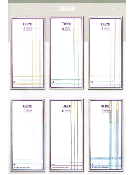 Caja 6 Pañuelos Cro Fondo Blanco 40x40