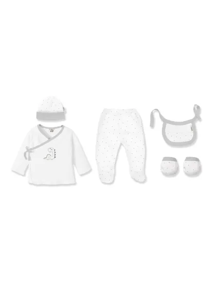 Pack Regalo Recien Nacido 5 Pzas Dinosaurio