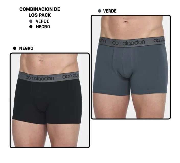 Pack 2 Boxer Cro Algodon Liso