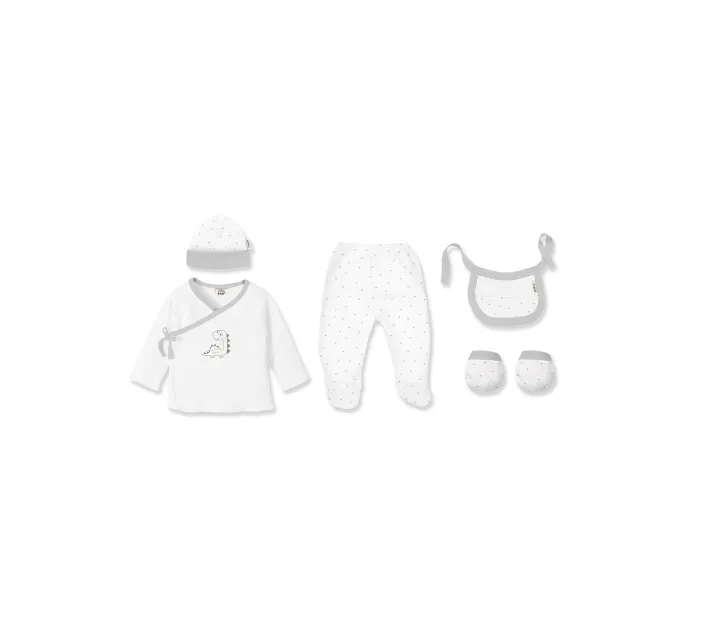 Pack Regalo Recien Nacido 5 Pzas Dinosaurio