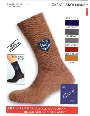 Calcetin Cro Orlon Canale Sin Goma