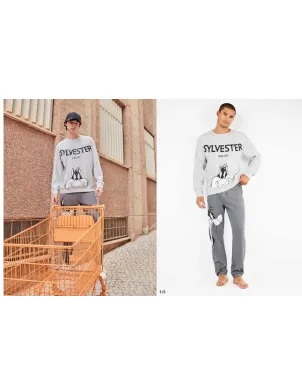 Pijama Cro M/Larga Looney Tunes Silvester