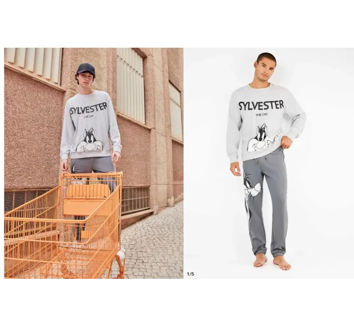 Pijama Cro M/Larga Looney Tunes Silvester