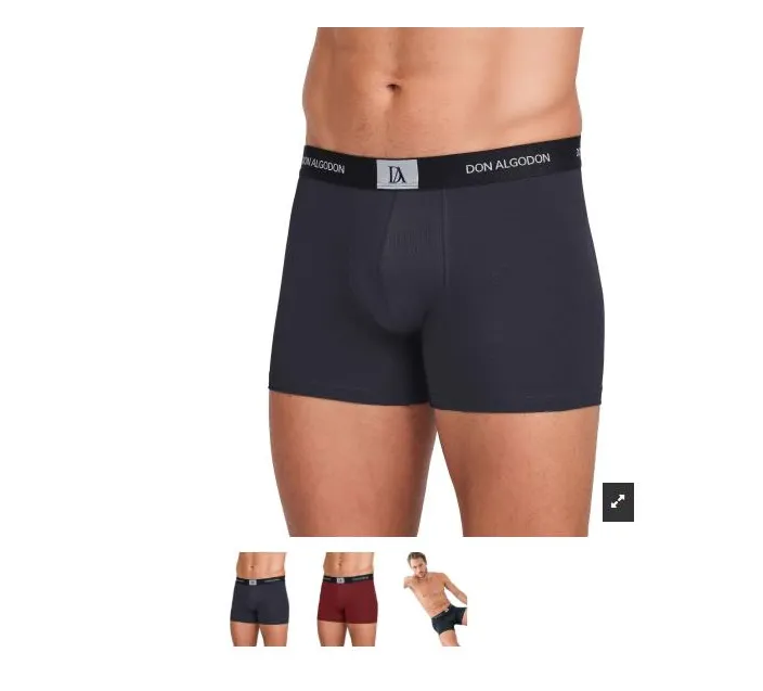 Pack 2 Boxer Cro Algodon Liso