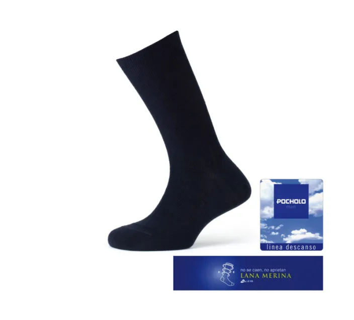 Calcetin Lana Elastan Liso