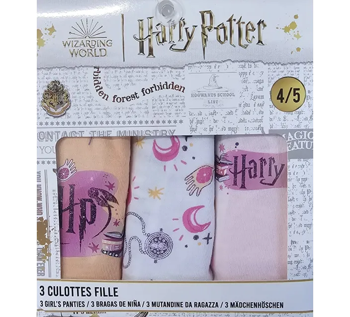Pack 3 Braguitas Niña Harry Potter
