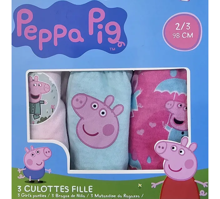 Pack 3 Braguitas Pepa Pig