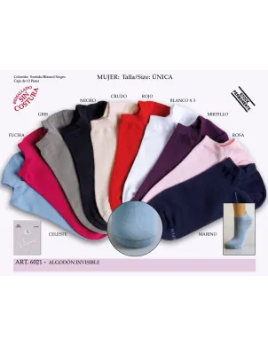 Calcetin Sra Invisible Algodon