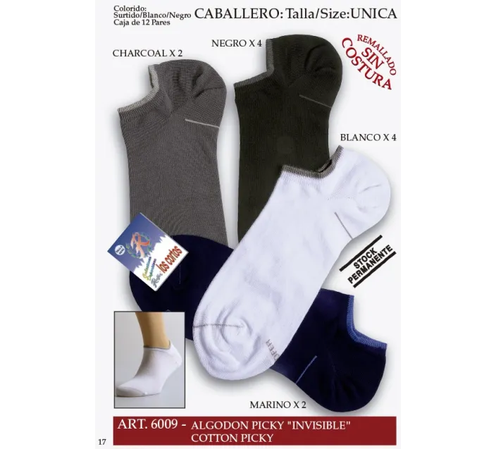 Calcetin Cro Invisible Algodon