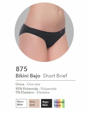 Pack 2 Bikinis Sra Bajo Liso Poliamida