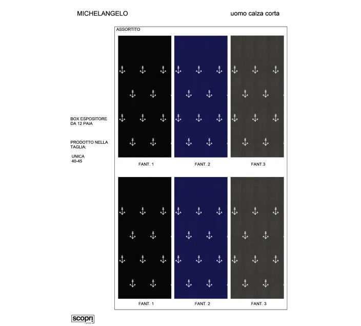 Calcetin Cro Corto Fantasia