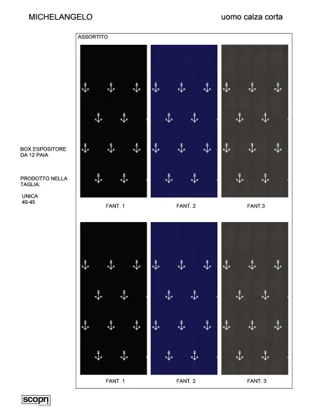 Calcetin Cro Corto Fantasia