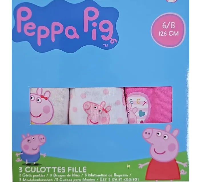 Pack 3 Braguitas Peppa Pig