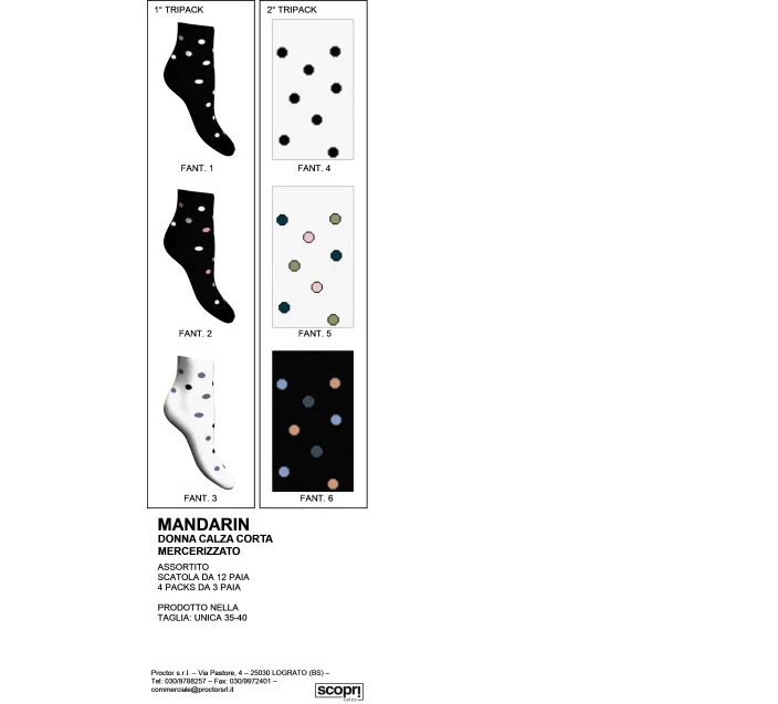 Calcetin Sra Fantasia Mercerizado