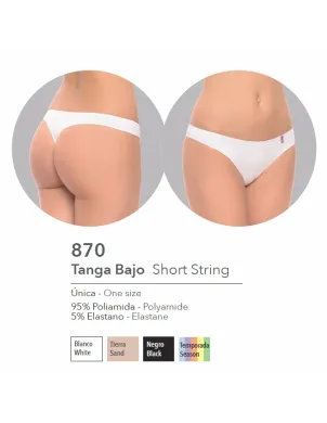 Pack 2 Tangas Sra Bajo Liso Poliamida