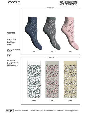 Calcetin Sra Fantasia Tobillero Mercerizado