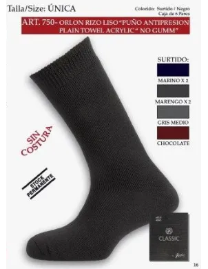 Calcetin Rizo Cro Acabado Rulo