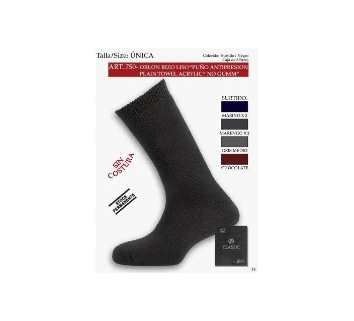 Calcetin Rizo Cro Acabado Rulo