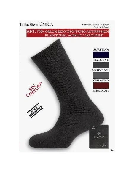 Calcetin Rizo Cro Acabado Rulo