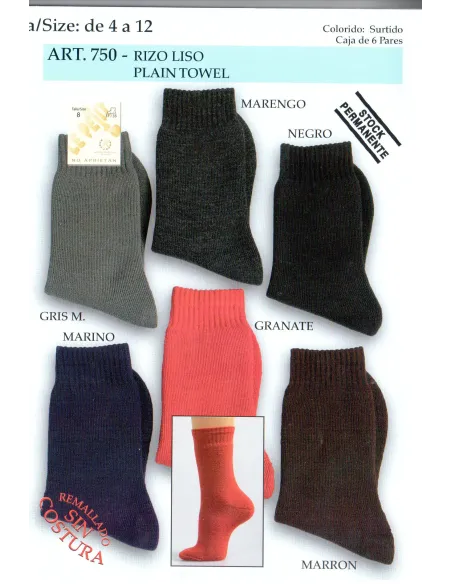 Calcetin Rizo Cro Acabado Rulo