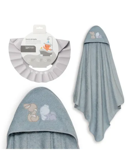 Capa De Baño 1x1 Oso Tumbado Conejito + Gorro