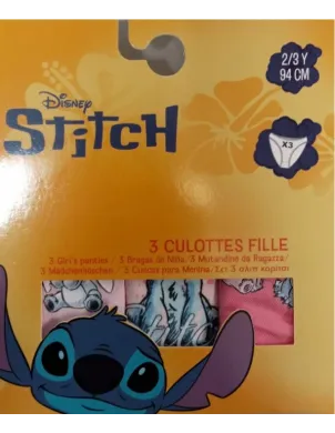 Pack 3 Braguitas Lilo & Stitch