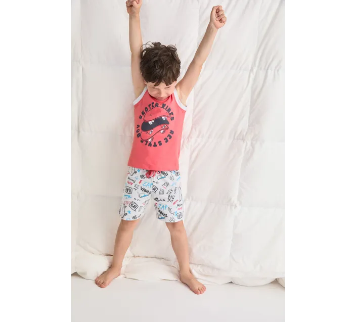 Pijama Niño S/Mangas P/C Skater