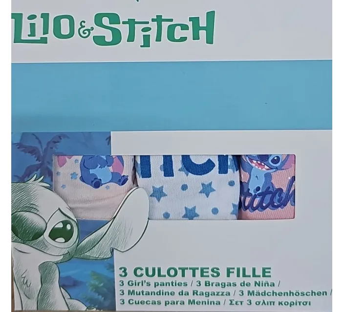 Pack 3 Braguitas Lilo & Stitch