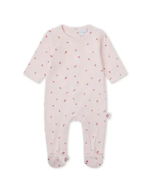 Pelele Largo Niña Estampado Rosa