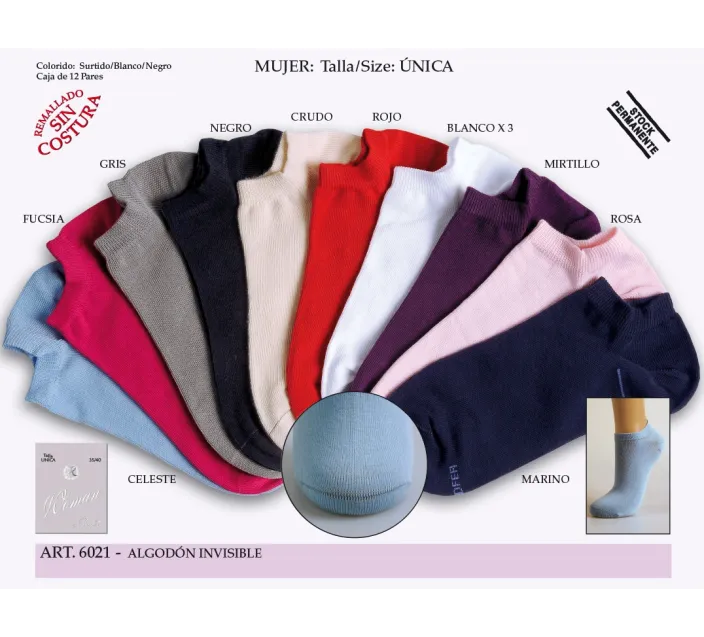 Calcetin Sra Invisible Algodon
