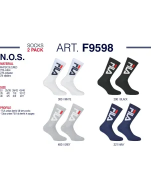 Pack 2 Calcetines Fila Logo Grande Rizo
