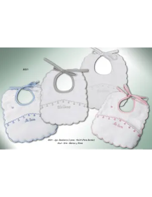 Pack 2 Baberos Bordar "Me Llamo"