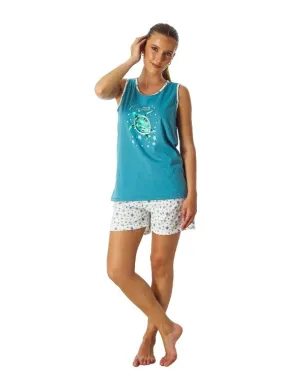 Pijama Sra Tirantes Tortuga 100% Algodon