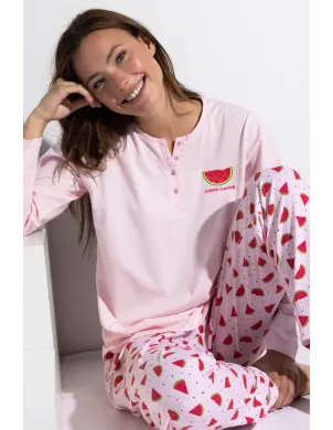 Pijama Sra Manga Larga Verano Watermelon