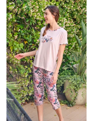 Pijama Sra M/Corta P/Pirata Tropical