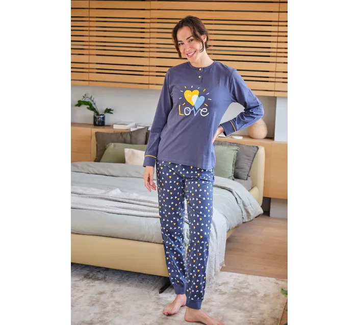 Pijama Sra M/Larga Estampado Love