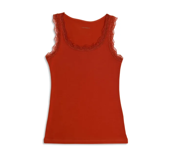 Camiseta Canotta Terracota Algodon