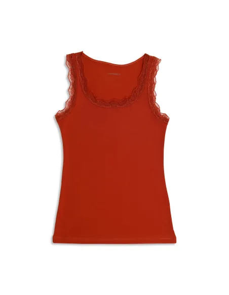 Camiseta Canotta Terracota Algodon