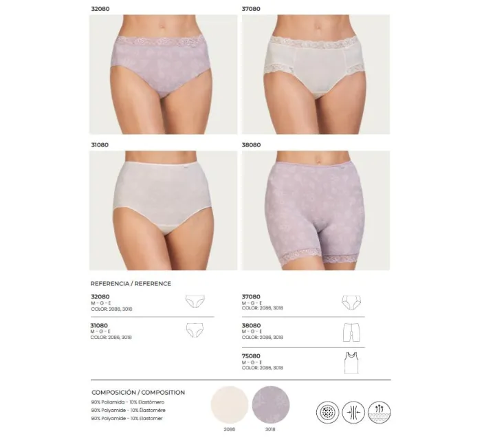 Braga Mujer Estampada Poliamida