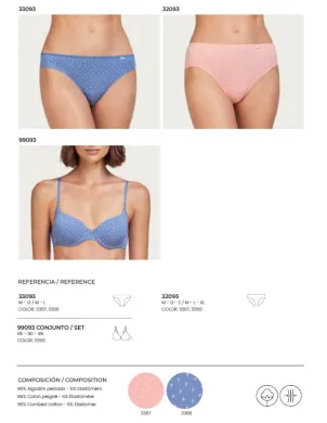 Bikini Mujer Estampada Algodon