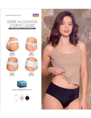 Tanga Bajo Sra Algodon Corte Laser