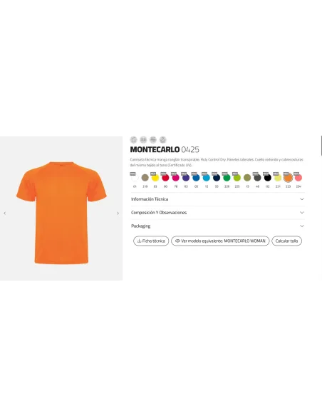 Camiseta Junior Tecnica Montecarlo