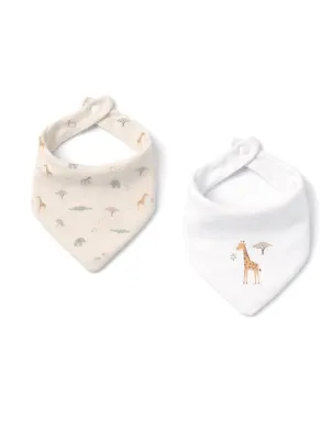 Pack 2 Baberos Bandana 20x30 Savanna