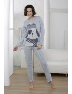Pijama Sra M/Larga C/Redondo