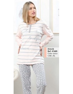 Pijama Sra M/L Algodon...